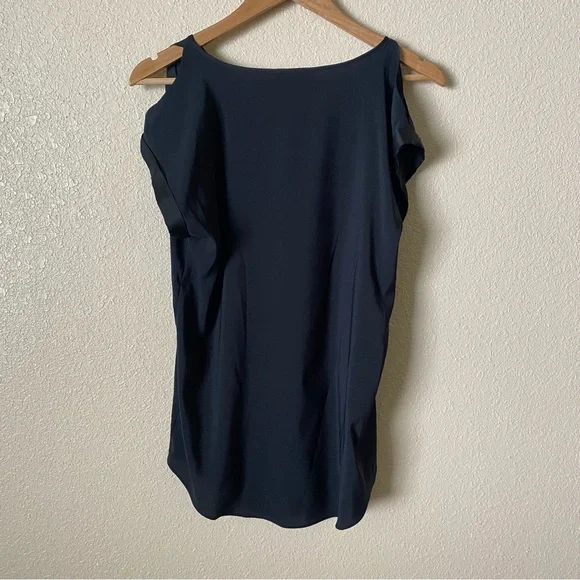 Elegant Black V-Neck Cold Shoulder Women's Top - Picture 5 of 5